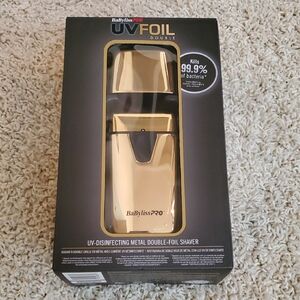 BaBylissPRO Gold UV Disinfecting Metal Double-Foil Shaver